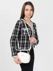Белый сумка женская через плечо, кросс боди