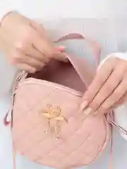 Розовый сумка женская через плечо, круглая
