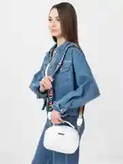 Белый сумка женская через плечо, кросс боди