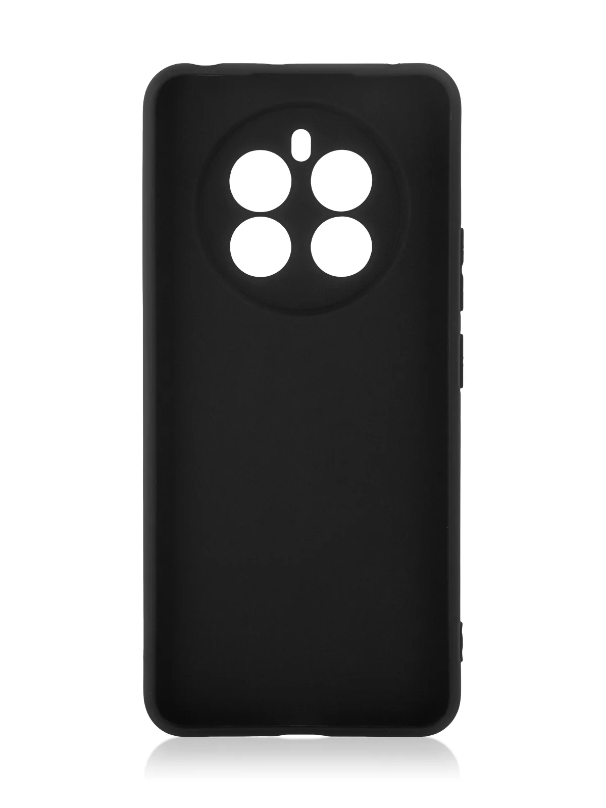 Черный чехол для Realme 12 4G 12 Plus 5G силиконовый BROSCORP матовый/ прозрачный с защитой камер