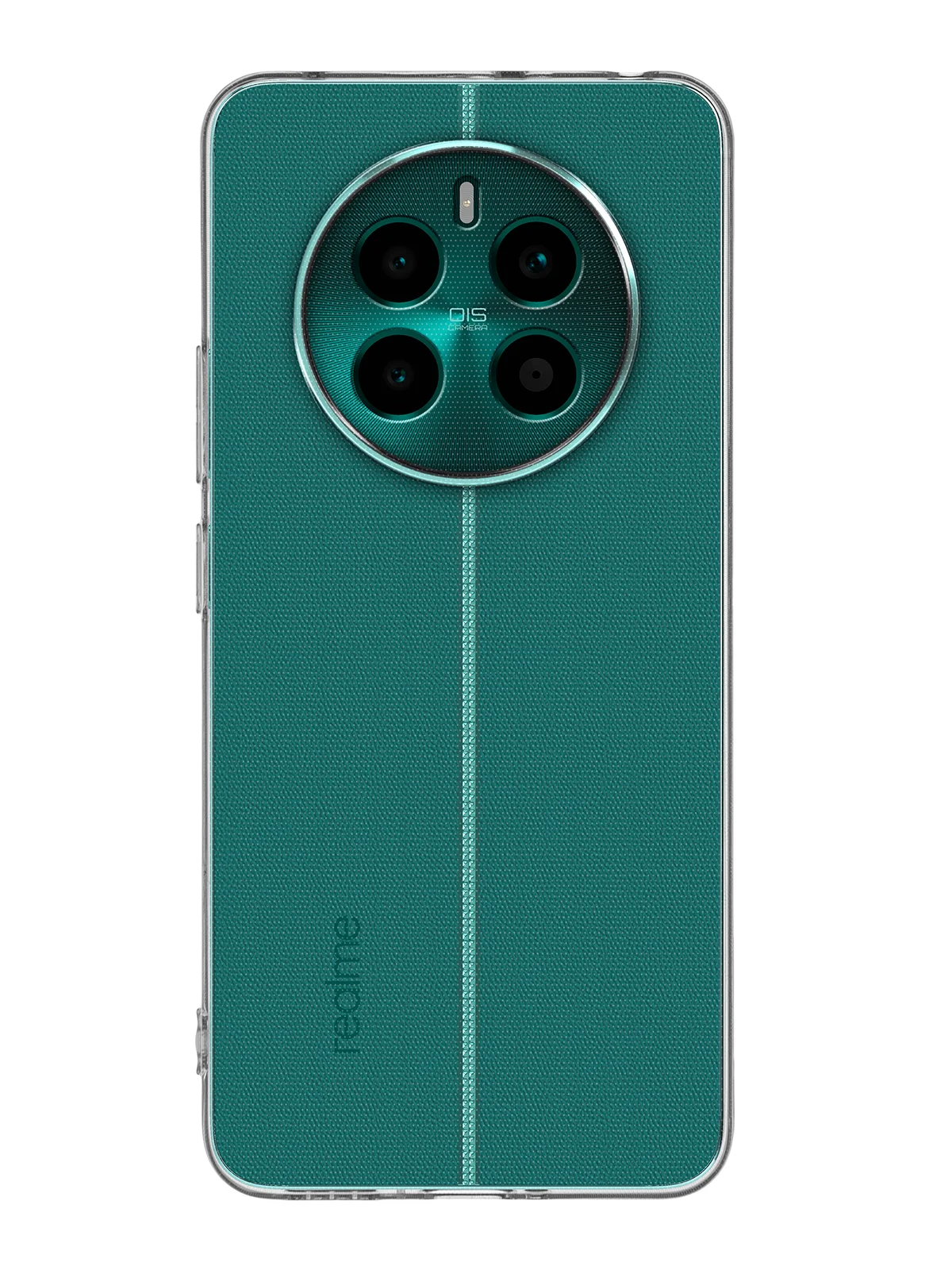 Прозрачный чехол для Realme 12 4G 12 Plus 5G силиконовый BROSCORP матовый/ прозрачный с защитой камер