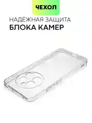 Прозрачный чехол для Realme 12 4G 12 Plus 5G силиконовый BROSCORP матовый/ прозрачный с защитой камер