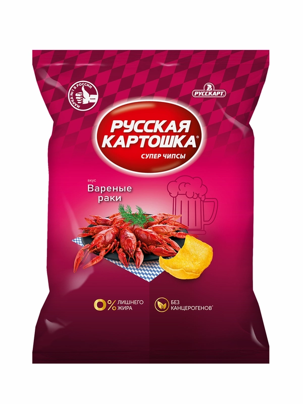 Чипсы Русская картошка Вареные раки, 140 г