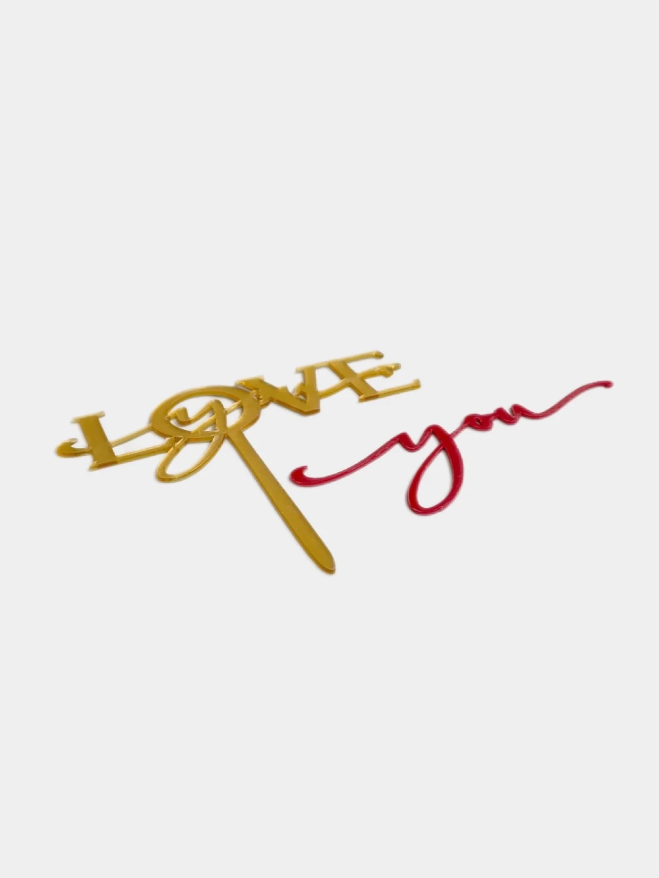 Топпер надпись для торта "Love you", букета