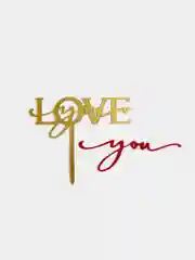 Топпер надпись для торта "Love you", букета
