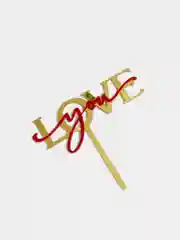 Топпер надпись для торта "Love you", букета