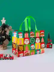 Красный пакет подарочный, новогодний