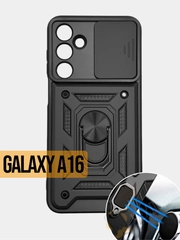 Чехол Samsung galaxy A16 4G Противоударный, с металлической подставкой кольцом