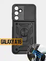 Чехол Samsung galaxy A16 4G Противоударный, с металлической подставкой кольцом