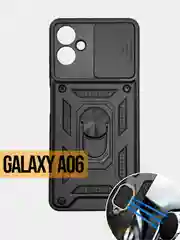 Чехол Samsung galaxy A06 4G Противоударный, с металлической подставкой кольцом