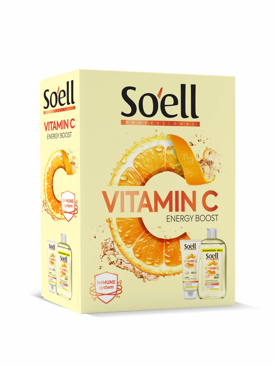 Подарочный набор SOELL ENERGY BOOST Мицеллярная вода и пенка для умывания, 120 мл
