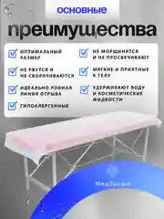 Белый простыни одноразовые ламинированные непромокаемые медицинские в рулоне