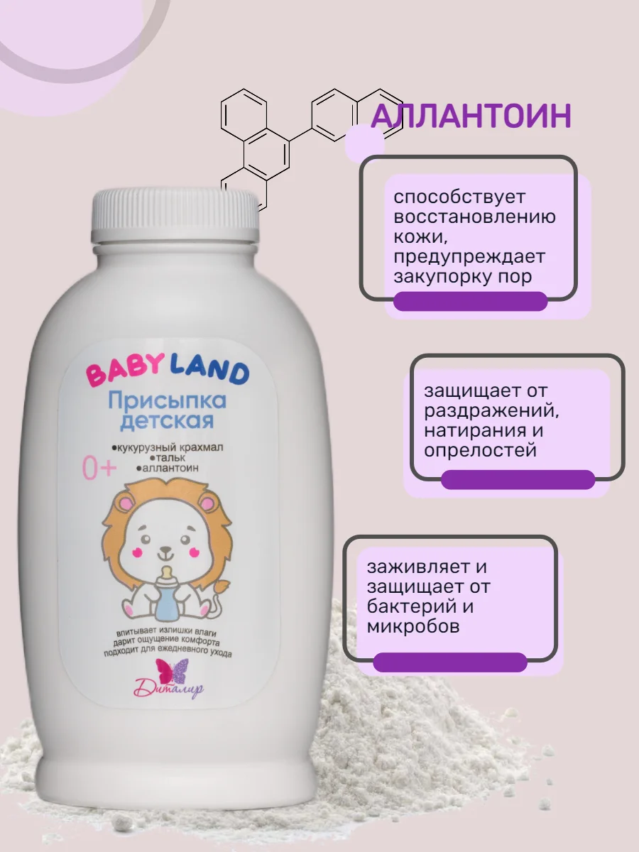 Присыпка детская для новорожденных BABYLAND 145г