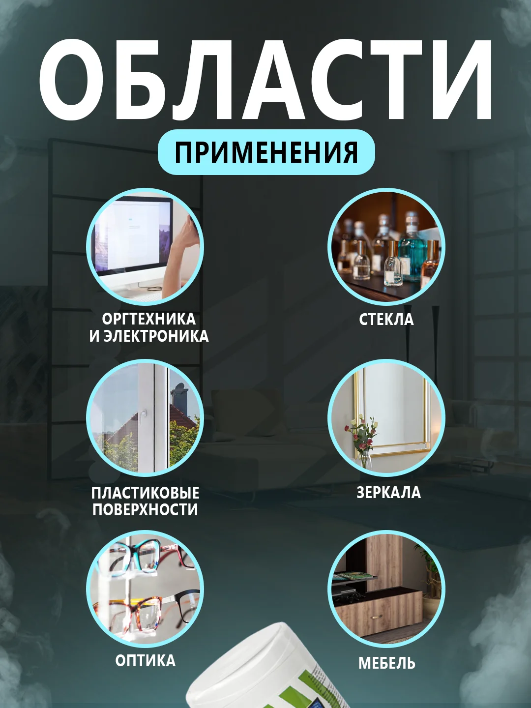 Салфетки влажные чистящие для экранов и мониторов всех типов