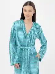 Морской 222 Халат на запах с капюшоном