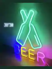 Вывеска неоновая декоративная "BEER", ночник
