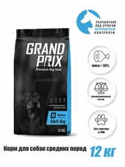 Корм для собак с курицей Grand Prix Medium Adult, 12 кг