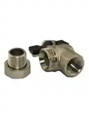 Кран с американкой угловой никелированный TIM DE1235X