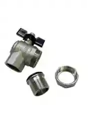 Кран с американкой угловой никелированный TIM DE1235X