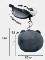 Серый кошелек, монетница, чехол для наушников