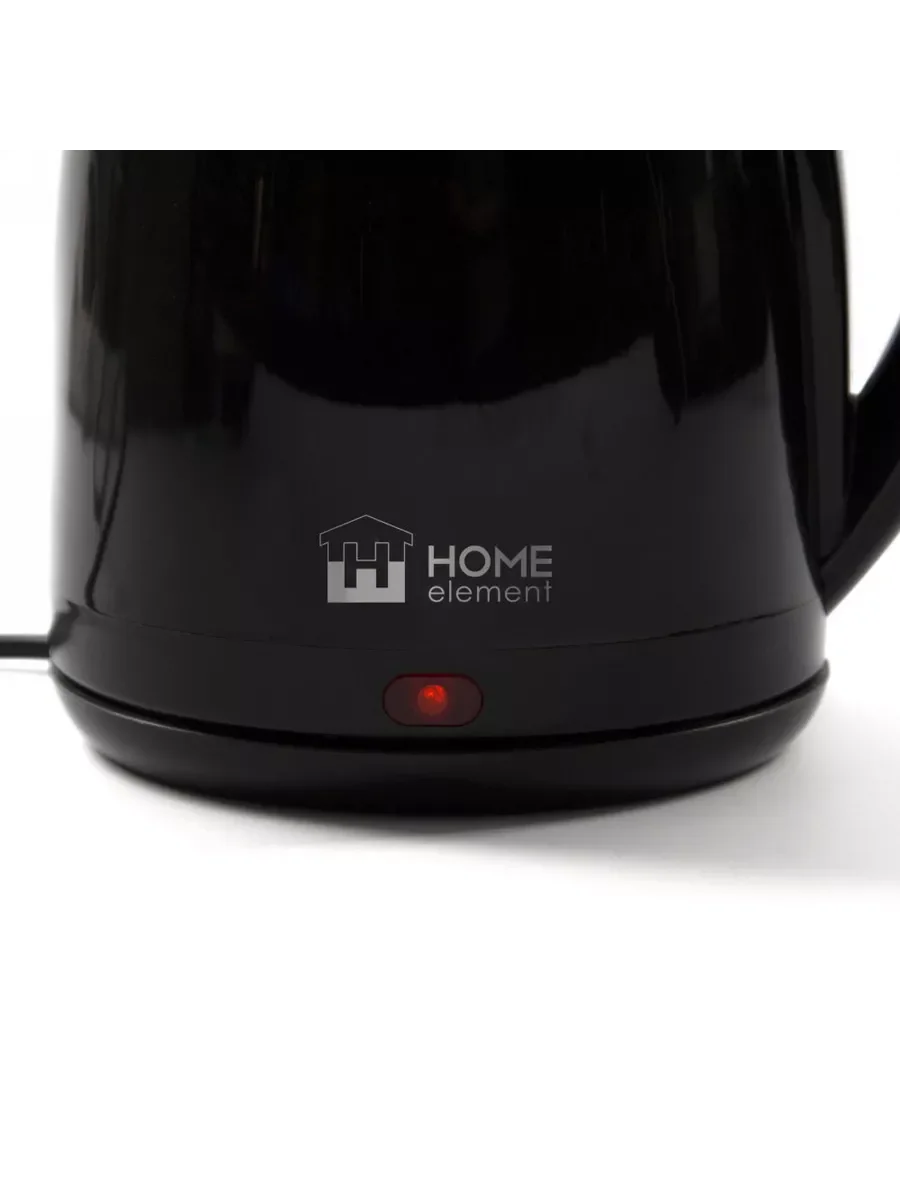 Черный чайник электрический HOME ELEMENT HE-KT193 корпус-сталь 2 л, электрочайник - ТЕРМОС