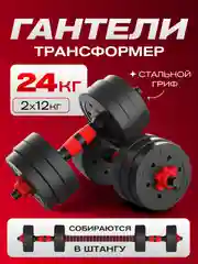 Разборные гантели ATHLETIC, 12 кг, 2 штуки, модель 2