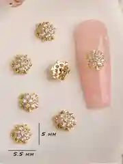 Тёмно-розовый объемные фигурки для маникюра / Стразы для 3D дизайна ногтей
