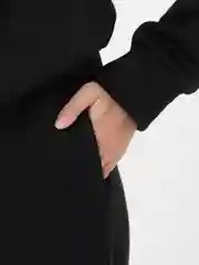 Черный костюм спортивный, женский, утепленный, с начесом