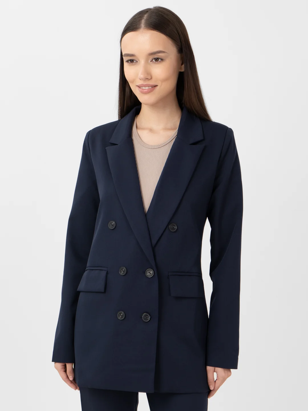Темно-синий костюм классический деловой женский Blazer