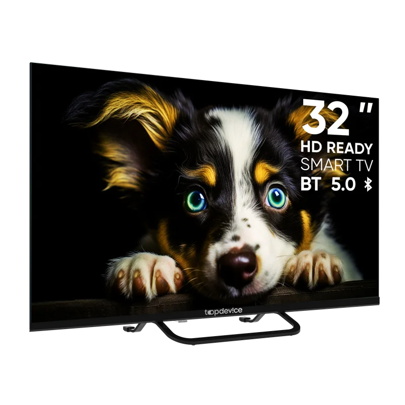 Белый телевизор LED 32" Topdevice Frameless Neo 32CS04H, HD/Smart TV/Wi-Fi/Bluetooth