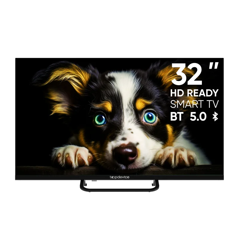 Белый телевизор LED 32" Topdevice Frameless Neo 32CS04H, HD/Smart TV/Wi-Fi/Bluetooth