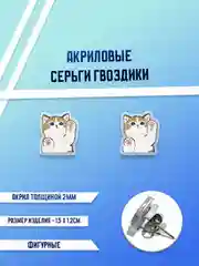 Ледяной серьги акриловые , гвоздики