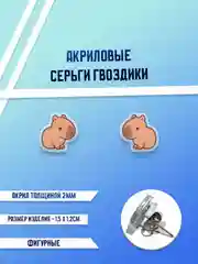 Манго серьги акриловые , гвоздики