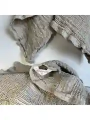 Серый полотенце умягченное Белорусский лен Токио, лен/хлопок, 35х65 см, цвет серо-бежевый