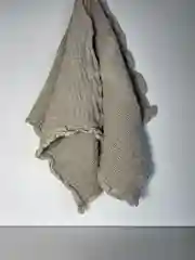 Серый полотенце умягченное Белорусский лен Токио, лен/хлопок, 35х65 см, цвет серо-бежевый