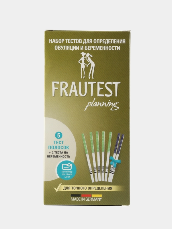 Тест на овуляцию и беременность FRAUTEST planning, 5 шт.+ 2 шт