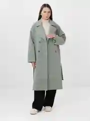 Мятный пальто женское, демисезон