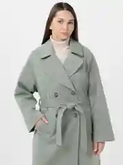 Мятный пальто женское, демисезон