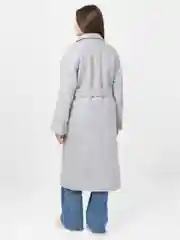 Серебряный пальто женское, демисезон