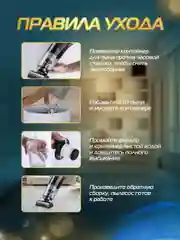 Черный беспроводной автомобильный пылесос, бытовой, с 2 сменными фильтрами