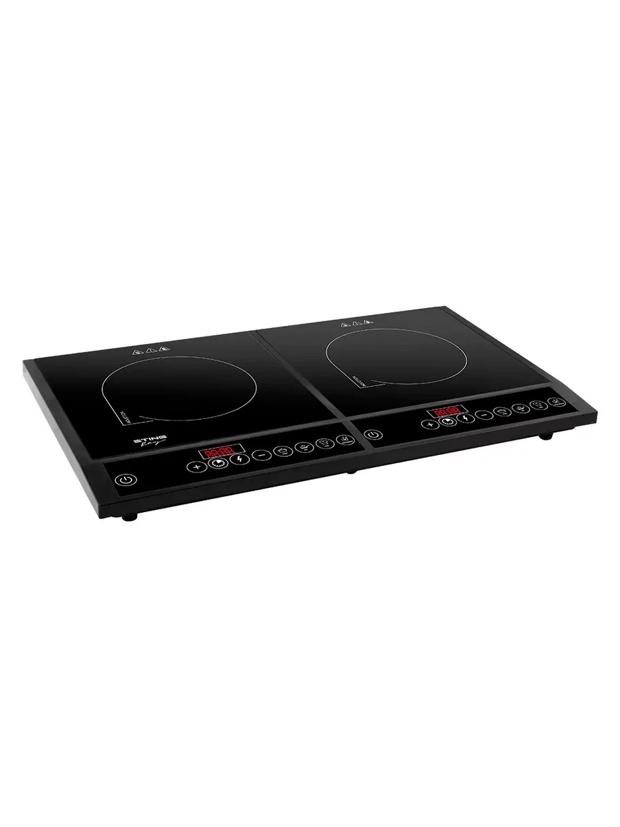 Черный плитка электрическая индукционная безимпульсная STINGRAY ST-HP3525A 2 конфорки