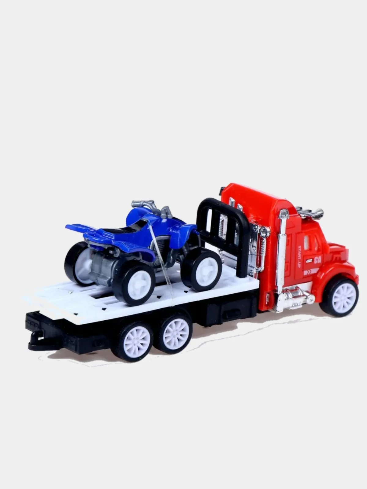 Игрушечный Автовоз, инерционный + 1 квадроцикл в наборе, 22 см