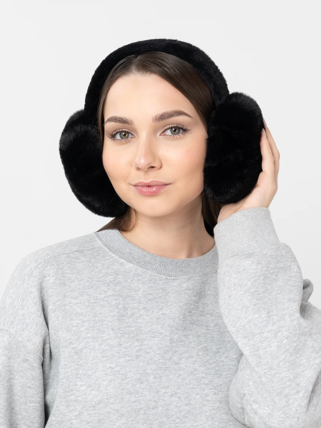 Черный наушники утепленные, зимние, теплые