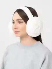 Белый наушники утепленные, зимние, теплые