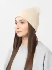 Бежевый шапка женская