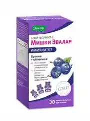 БАД к пище Эвалар Бэби Формула Мишки Иммунитет, 30 жевательных пастилок массой 2,5 г