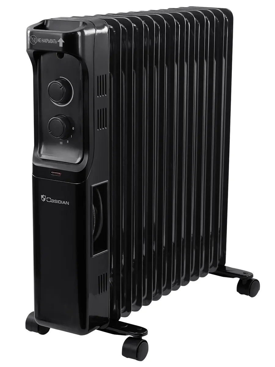 Черный масляный радиатор OBSIDIAN BS-OH2001D черный