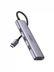Разветвитель Ugreen CM473 (20841) USB-C to 4*USB 3.0 Hub - Grey