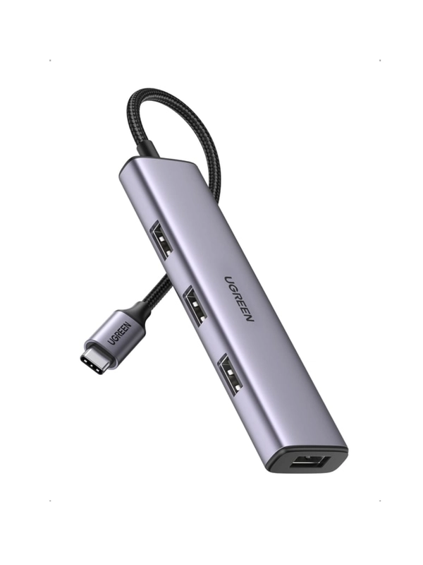 Разветвитель Ugreen CM473 (20841) USB-C to 4*USB 3.0 Hub - Grey