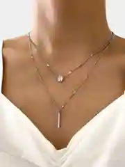Серебряный цепочка двухслойная с подвеской